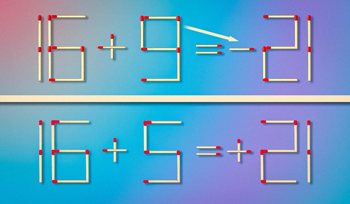 Melyik gyufát kell húzni az egyenlőség kijavításához: egy gyors teszt az IQ ellenőrzésére