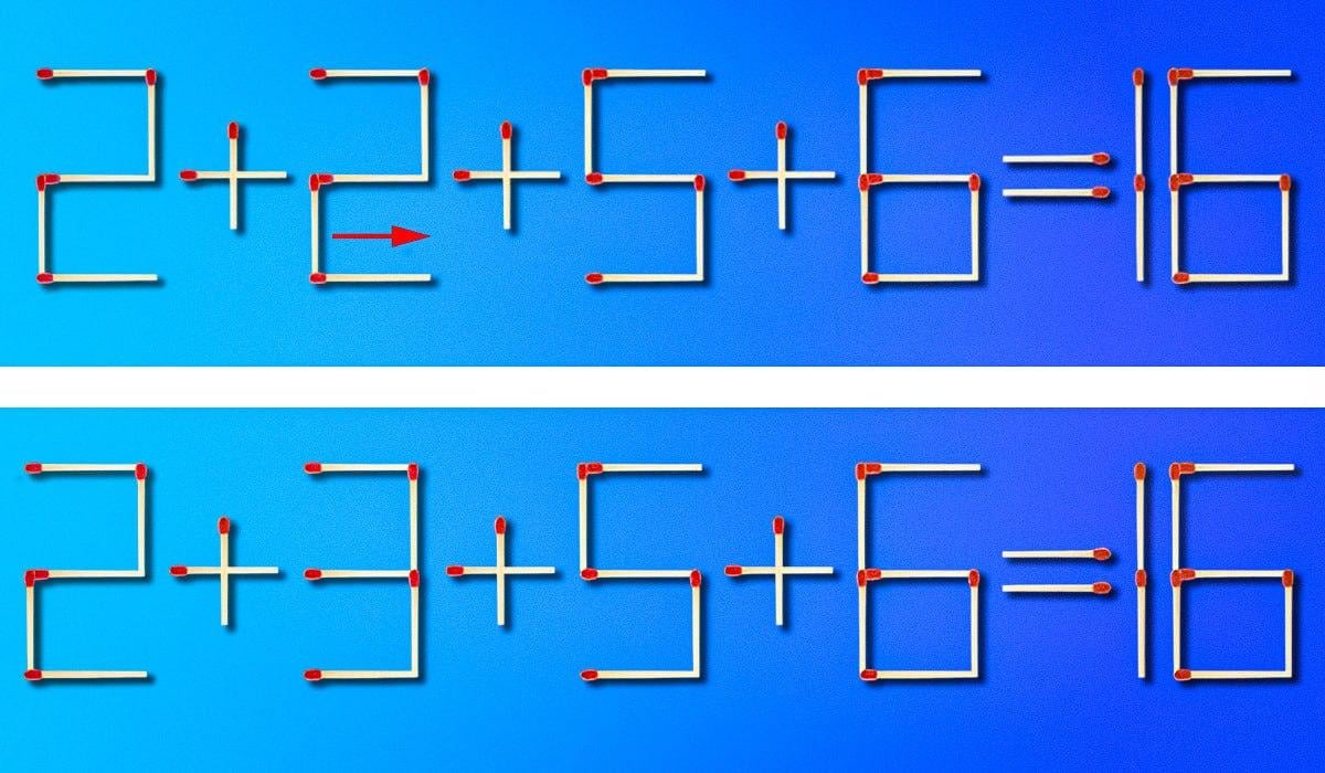 A hiba kijavításához csak egy gyufát kell mozgatni: egy kihívást jelentő rejtvényt