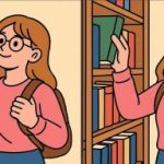 IQ-teszt: találj 3 különbséget a könyvtárban lévő lány képén 19 másodperc alatt. IQ-teszt: találj 3 különbséget a könyvtárban lévő lány képén 19