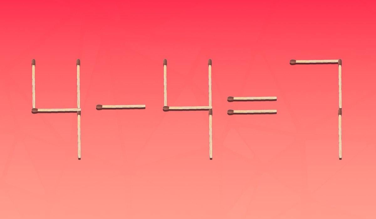 Matematikai feladvány: csak egy gyufaszálat kell húznod.