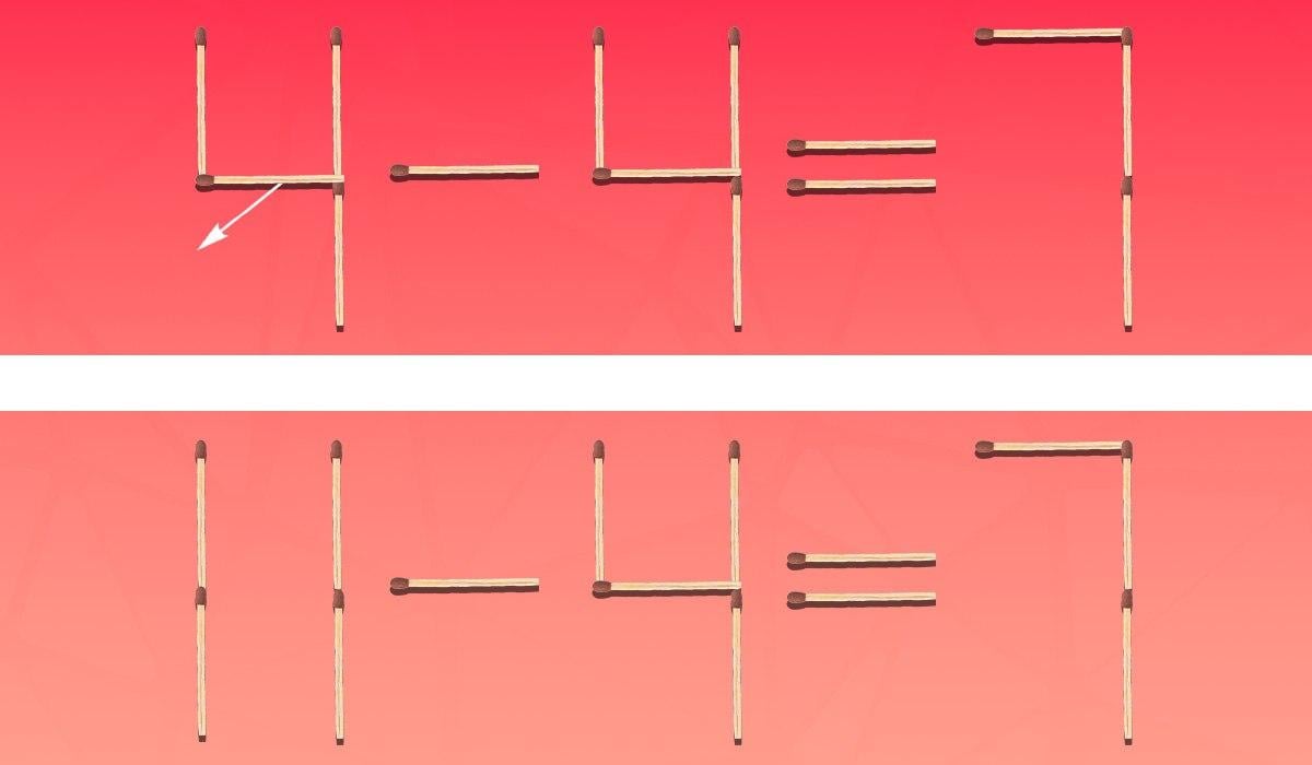 Matek rejtvény: csak egy gyufaszálat kell húzni